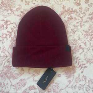 Rag & Bone Burgundy Cashmere Beanie NWT